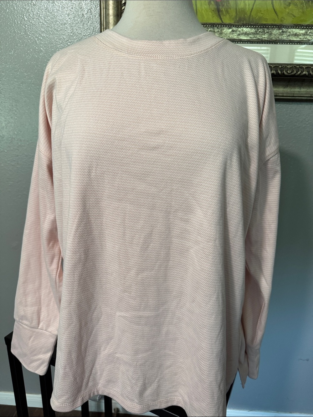 Chenault Light Pink Long Sleeve Knit Top